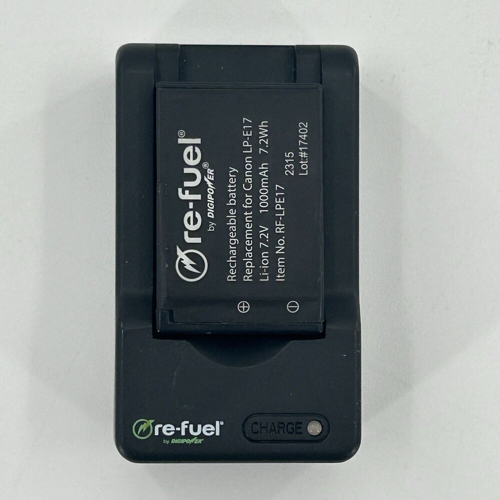 LP-E17 Battery & Charger for Canon T6i, T7i, SL2, M3, M5, - D Digipower Re-Fuel